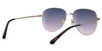 Elsbeth - Aviator Gold Sunglasses | Vooglam Side View
