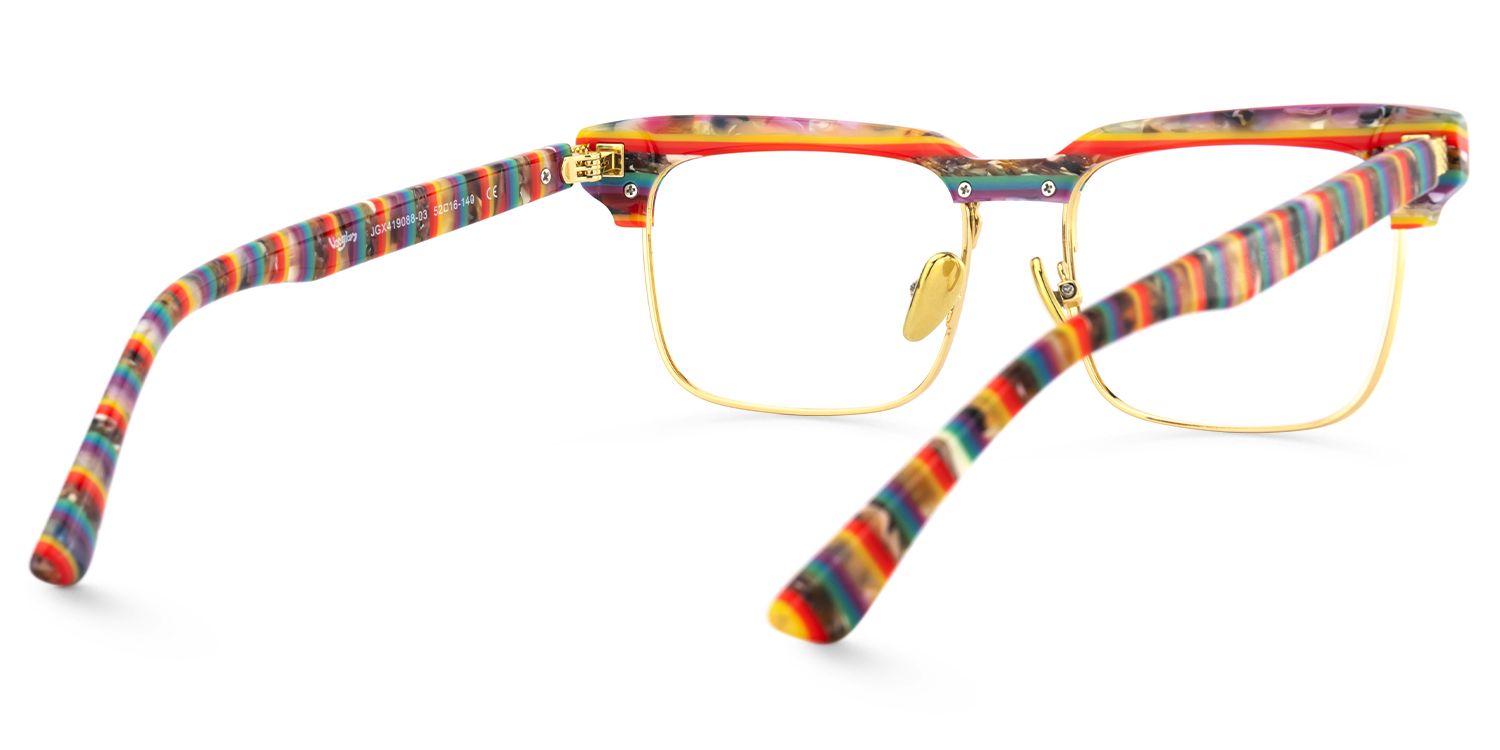 Paley - Browline Multicolor Eyeglasses | Vooglam Side View