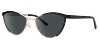 Sydney Black Cat Sunglasses Frames with Gold Accents │Vooglam Front View