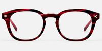 Laksha - Round Red Eyeglasses | Vooglam Angle View