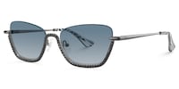 Viva - Cat Eye Black Sunglasses - 2