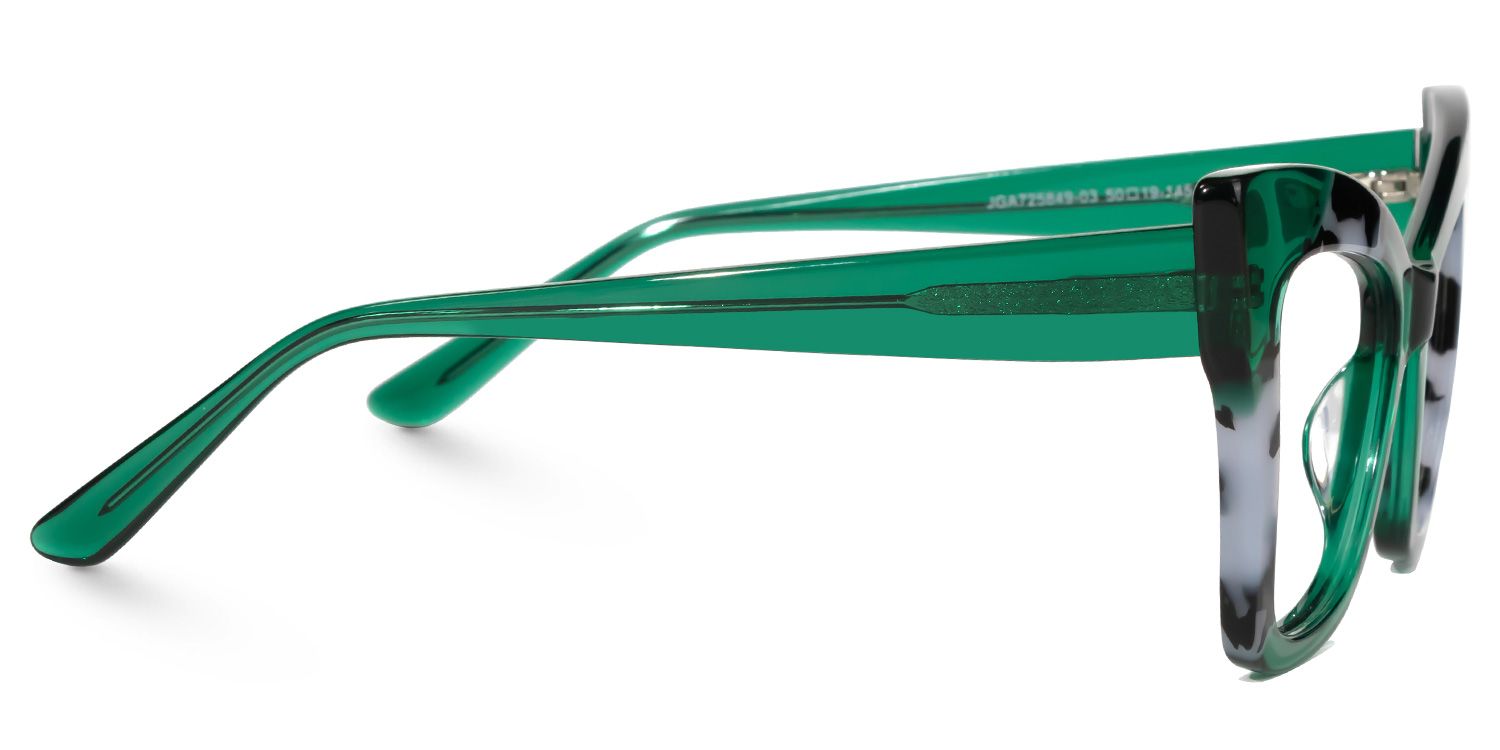 Damyan - Cat Eye Green/Tortoise Eyeglasses | Vooglam 4