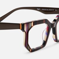 Abetzi - Rectangle Brown/Pattern Eyeglasses | Vooglam Design Details