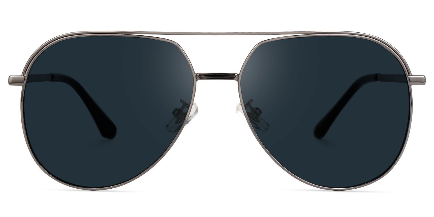 Demanda - Aviator Grey Sunglasses | Vooglam Angle View
