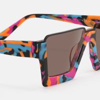 Dardhan - Rectangle Multicolor Sunglasses | Vooglam Design Details
