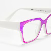 Qacha - Square Purple Eyeglasses | Vooglam Design Details