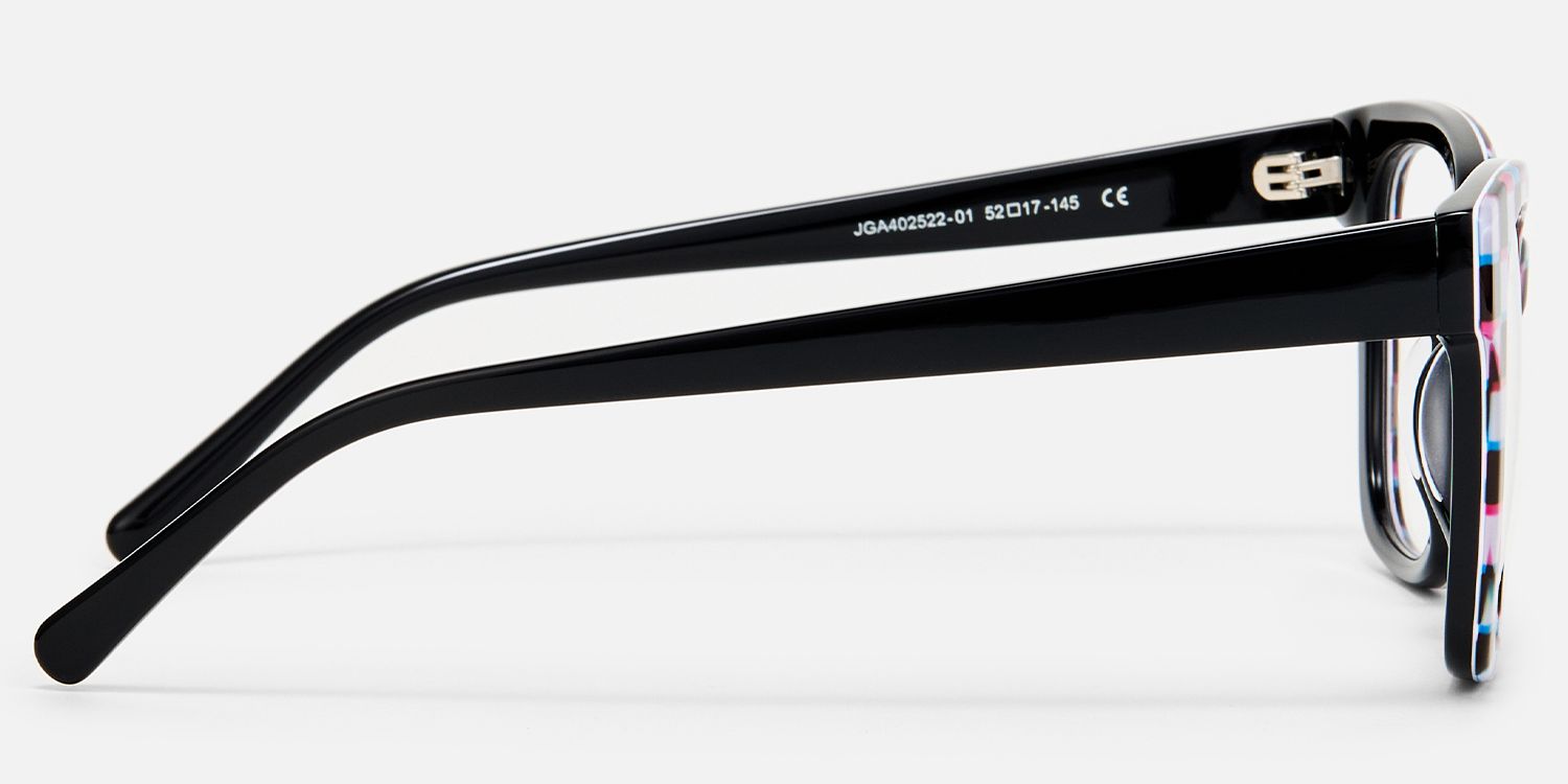 Laisha - Square Pattern Eyeglasses | Vooglam Side View