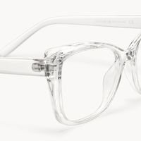 Raquel - Sleek Crystal Clear Frame Glasses | Vooglam Design Details