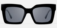 Pacheco - Rectangle Black Sunglasses | Vooglam Angle View