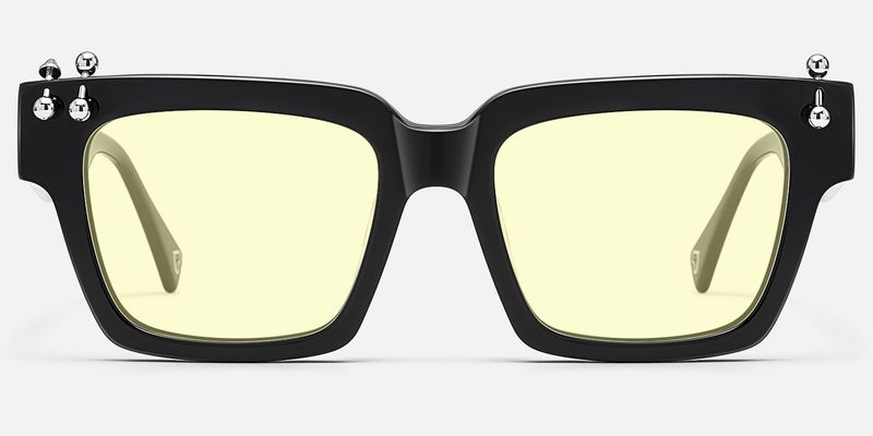 PIERCE - Sleek Square Black Sunglasses | Vooglam