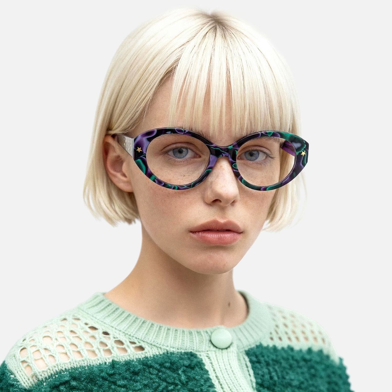 Explore the design story of Starlust - Oval Two-tone Eyeglasses | Vooglam