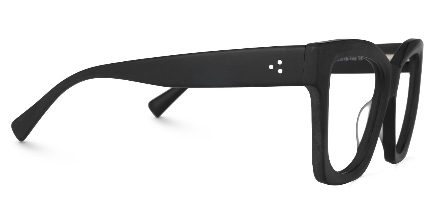 Clara - Square Black Eyeglasses | Vooglam 4