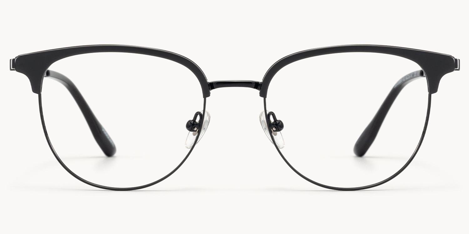 Grace - Round Black Eyeglasses - 1