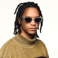 As If - Cat Eye Pattern Sunglasses | Vooglam On Model 1