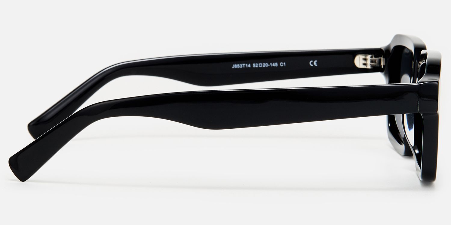 Jet - Rectangle Black Sunglasses product detail 3
