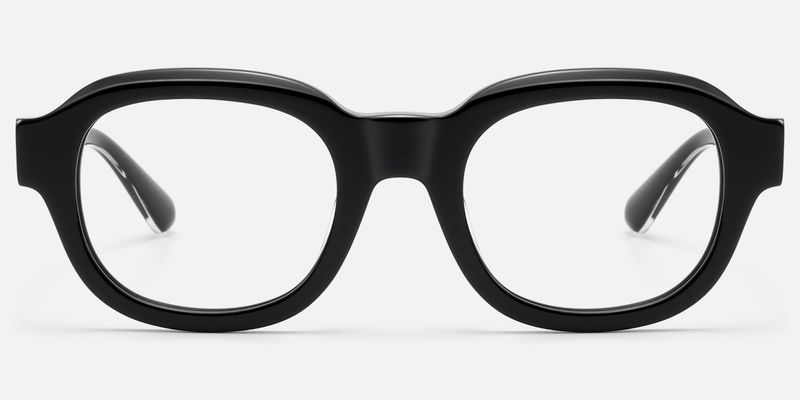 Eerie - Shiny Black Diamond Patterned Glasses | Vooglam