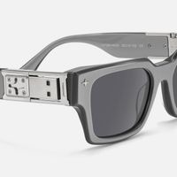 The Programmer - Rectangle Silver Sunglasses | Vooglam Design Details