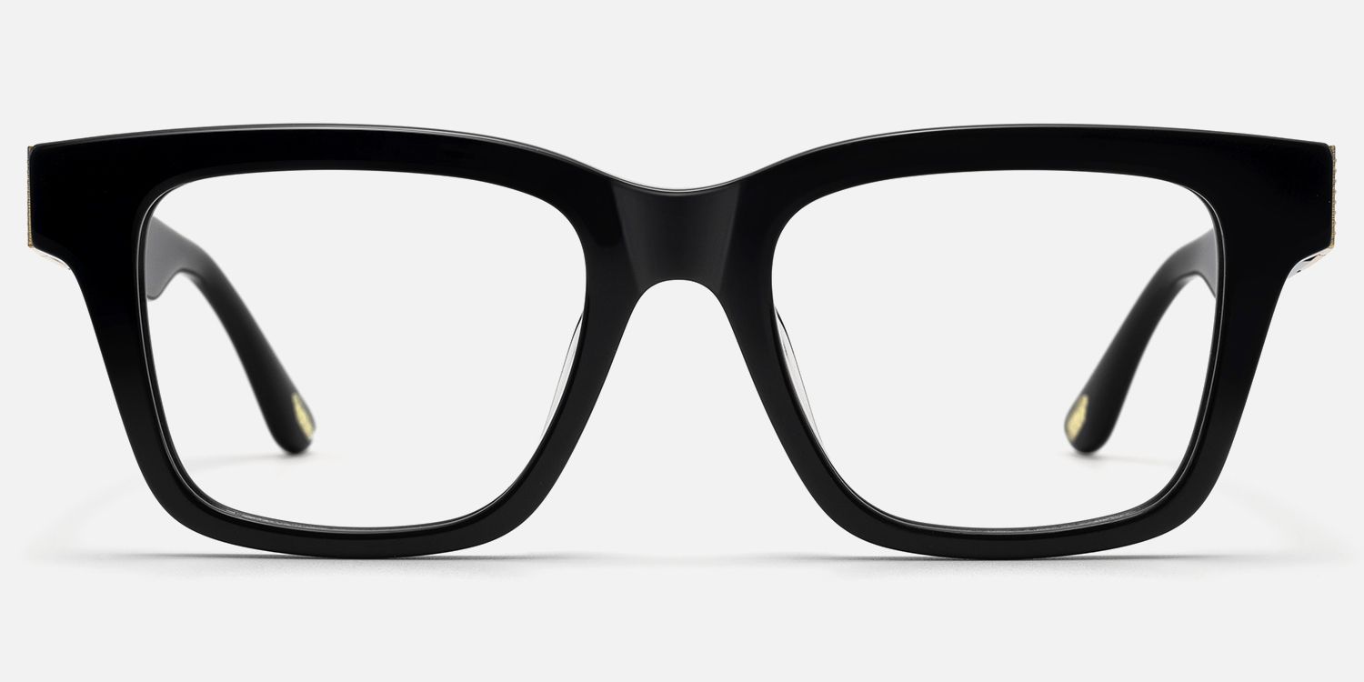 Legacy - Rectangle Black Eyeglasses | Vooglam Angle View