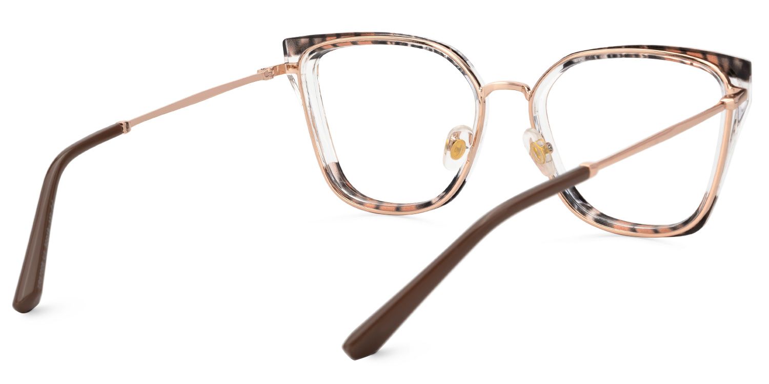 Ichigo - Rectangle Brown Eyeglasses | Vooglam Side View