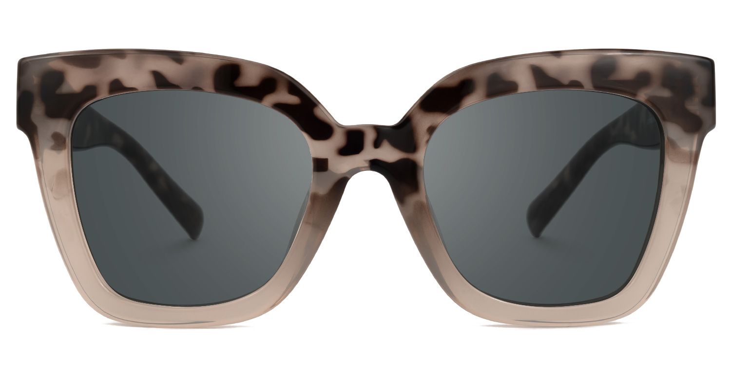 Naila - Stylish Square Tortoise Gray Sunglasses product detail 2