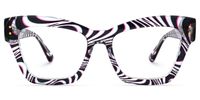 Vanna - Rectangle Animal Eyeglasses | Vooglam Angle View