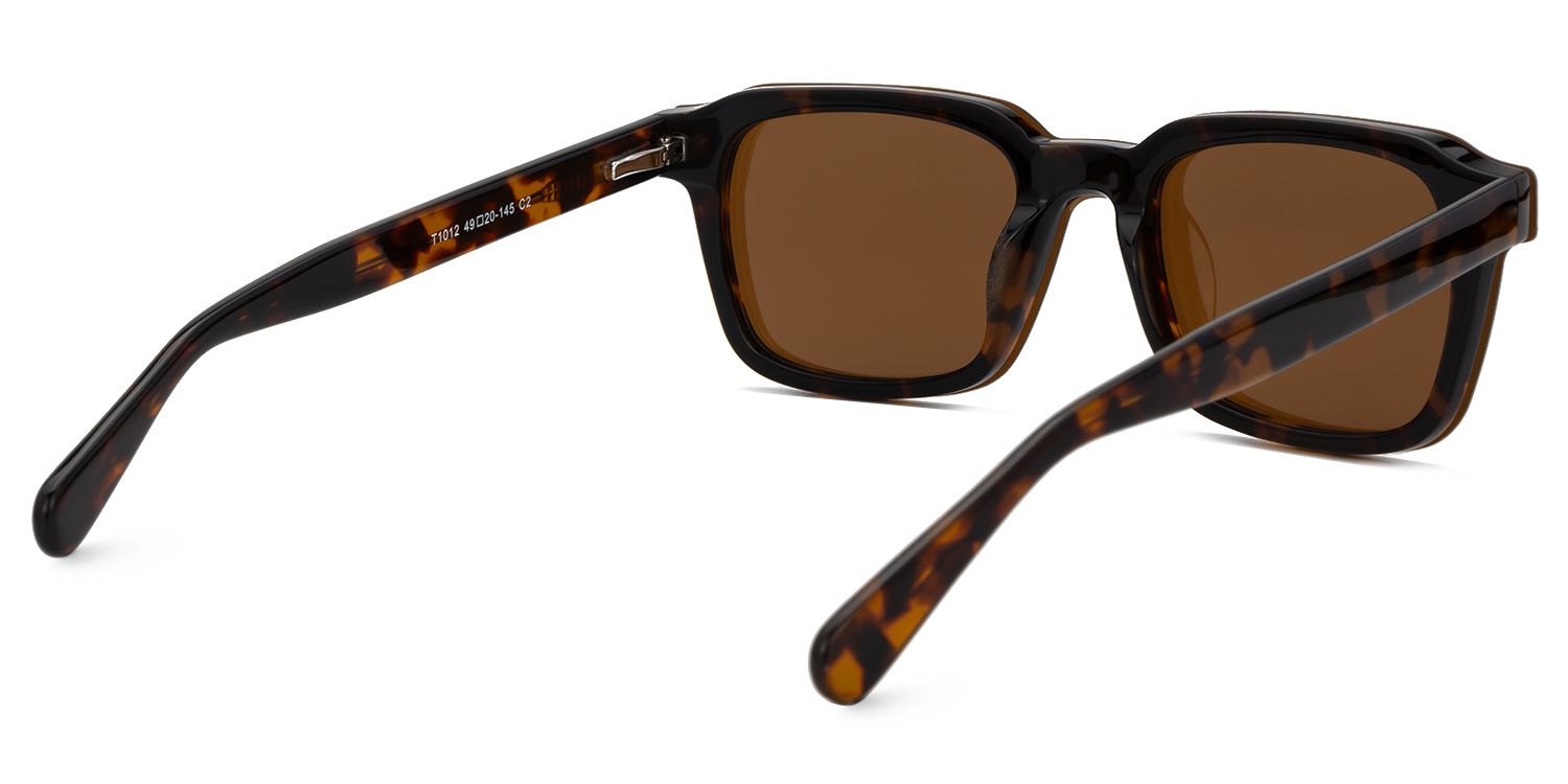 Nafisa - Rectangle Tortoise Sunglasses by Vooglam - Product View 4