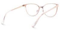 Maina - Round Pink Eyeglasses | Vooglam Side View