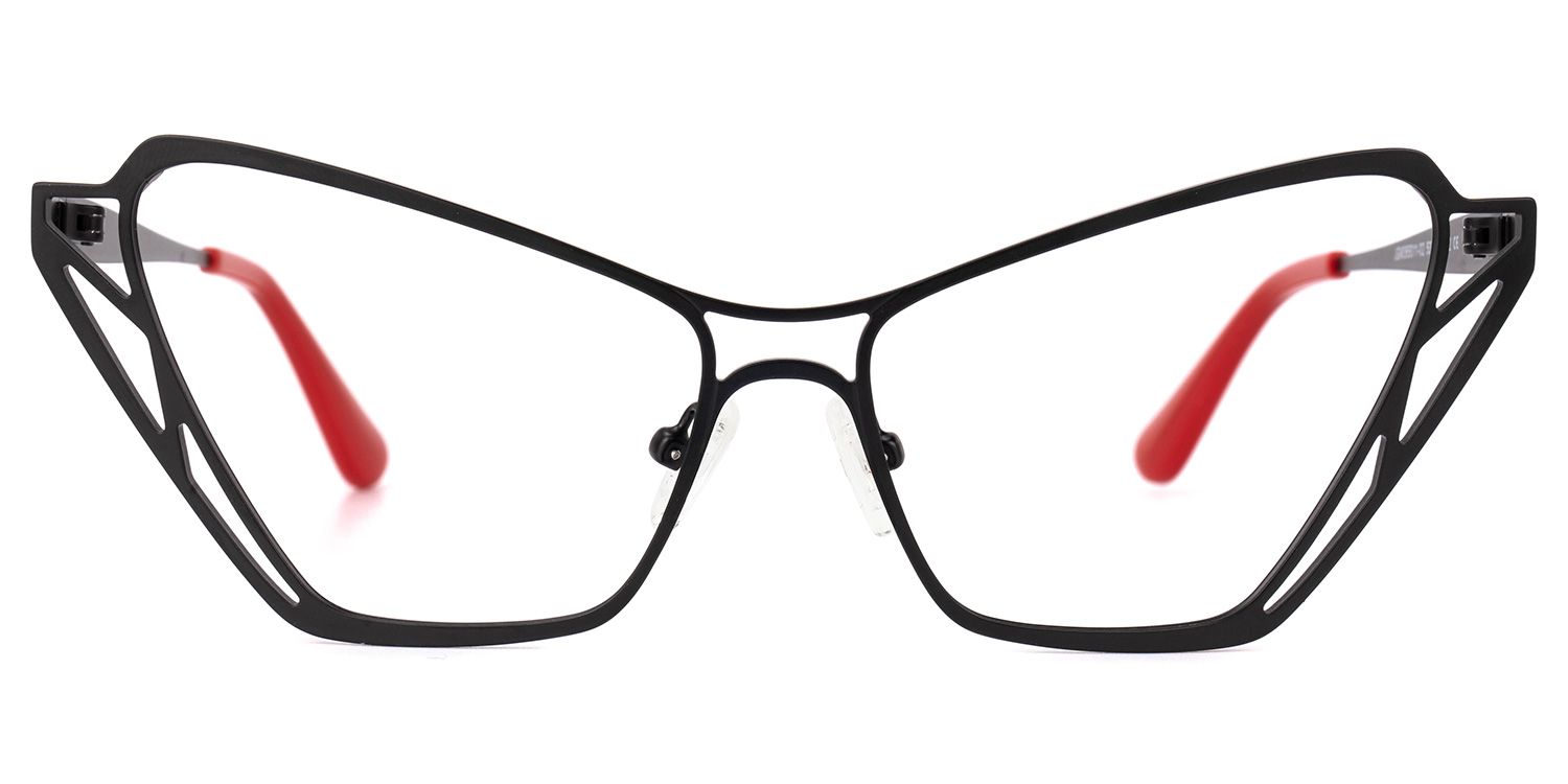 Idande - Cat Eye Black Eyeglasses by Vooglam - Angle View
