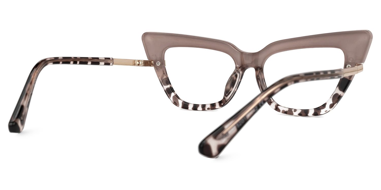 Ismail - Cat Eye Tortoise Eyeglasses | Vooglam Side View