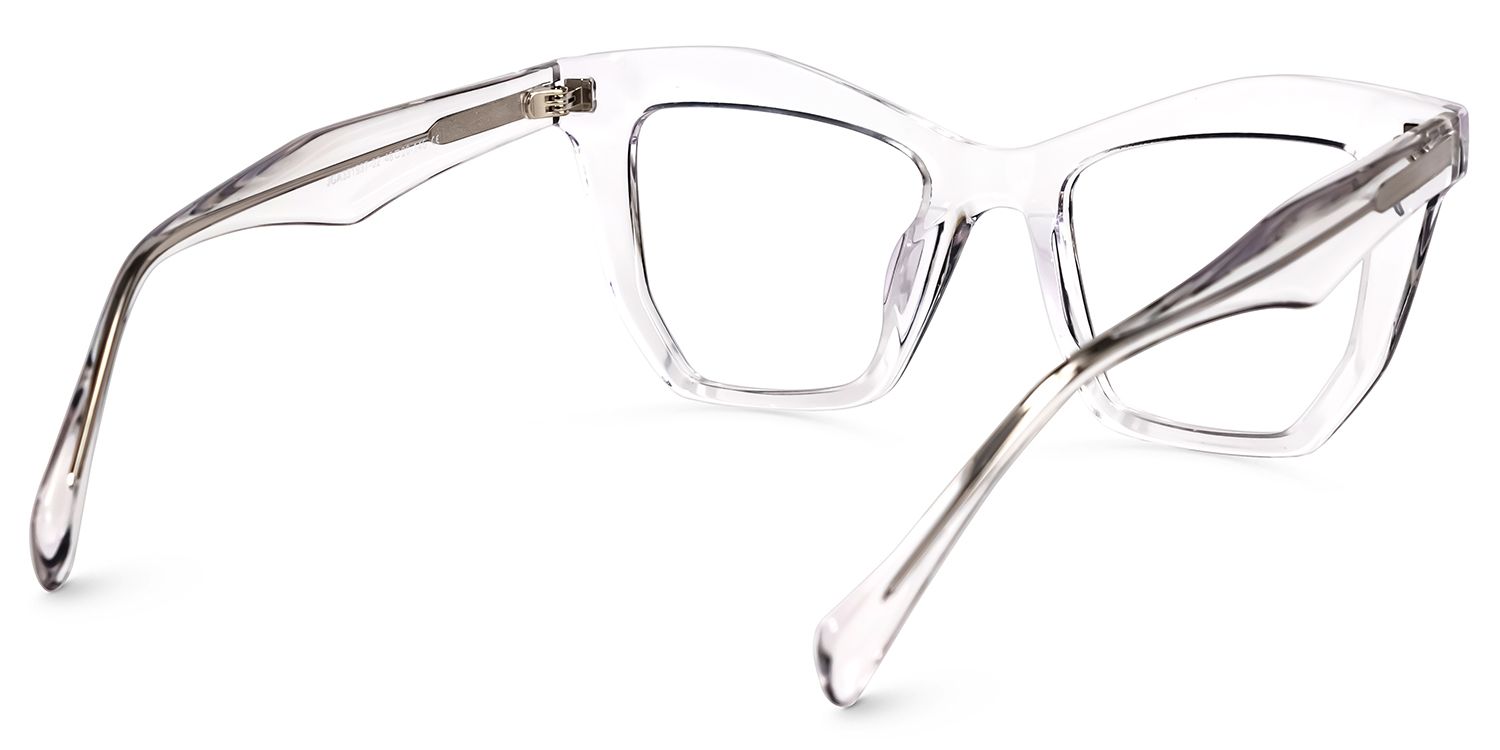 Sheldon - Geometric Crystal Eyeglasses | Vooglam Side View
