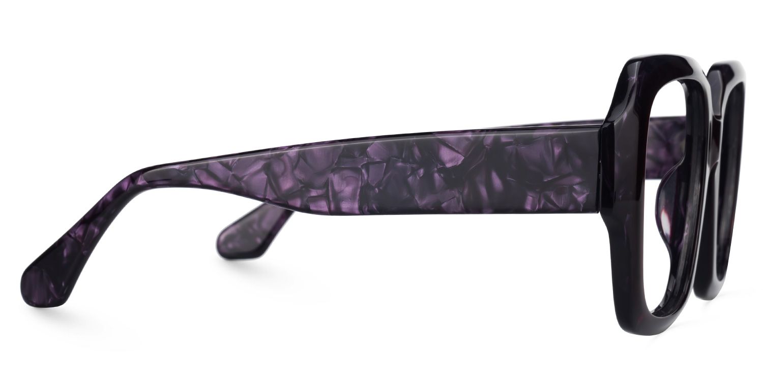 Paz - Square Purple Eyeglasses | Vooglam 4