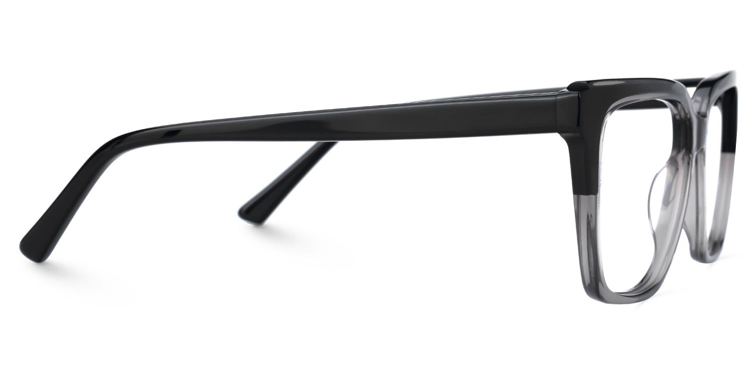 Elske - Rectangle Grey Eyeglasses | Vooglam 4