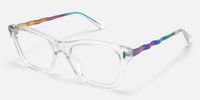 Hype - Square Transparent Eyeglasses | Vooglam Front View