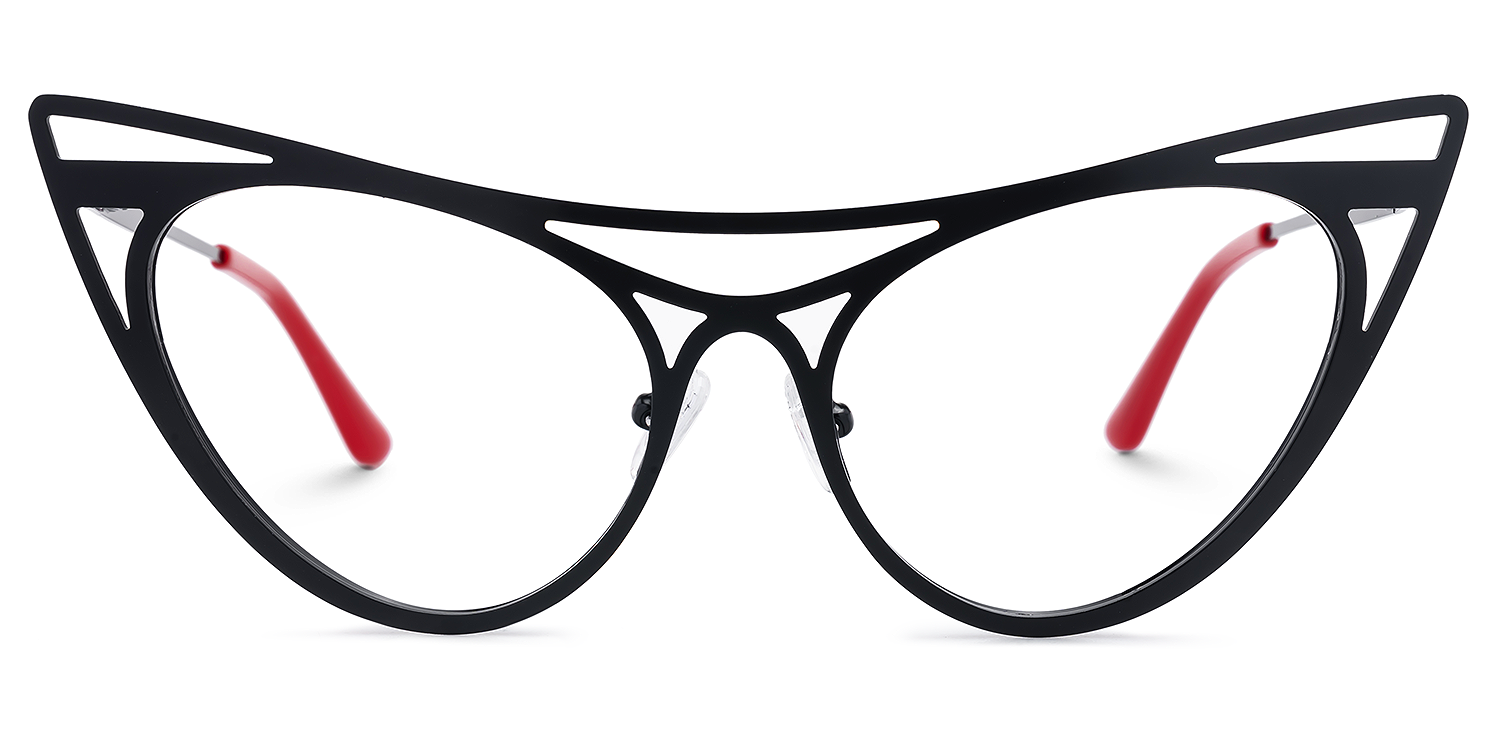 Elior - Cat Eye Black Eyeglasses by Vooglam - Angle View
