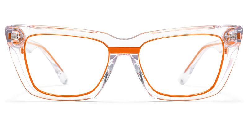 Axiom - Rectangle Orange Eyeglasses | Vooglam