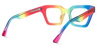 Haldis - Square Multicolor Eyeglasses | Vooglam Side View