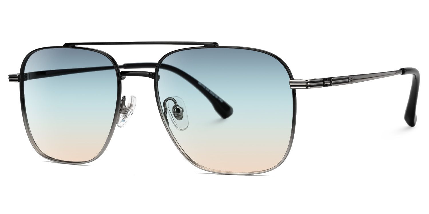 Galileo - Aviator Black Prescription Sunglasses | Vooglam Front View