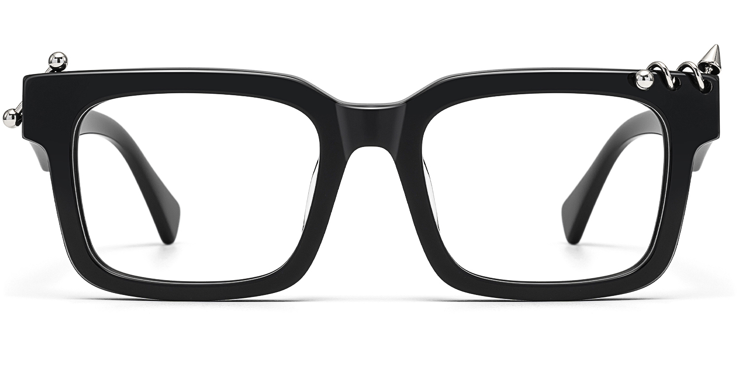 

Spike - Rectangle Black Eyeglasses