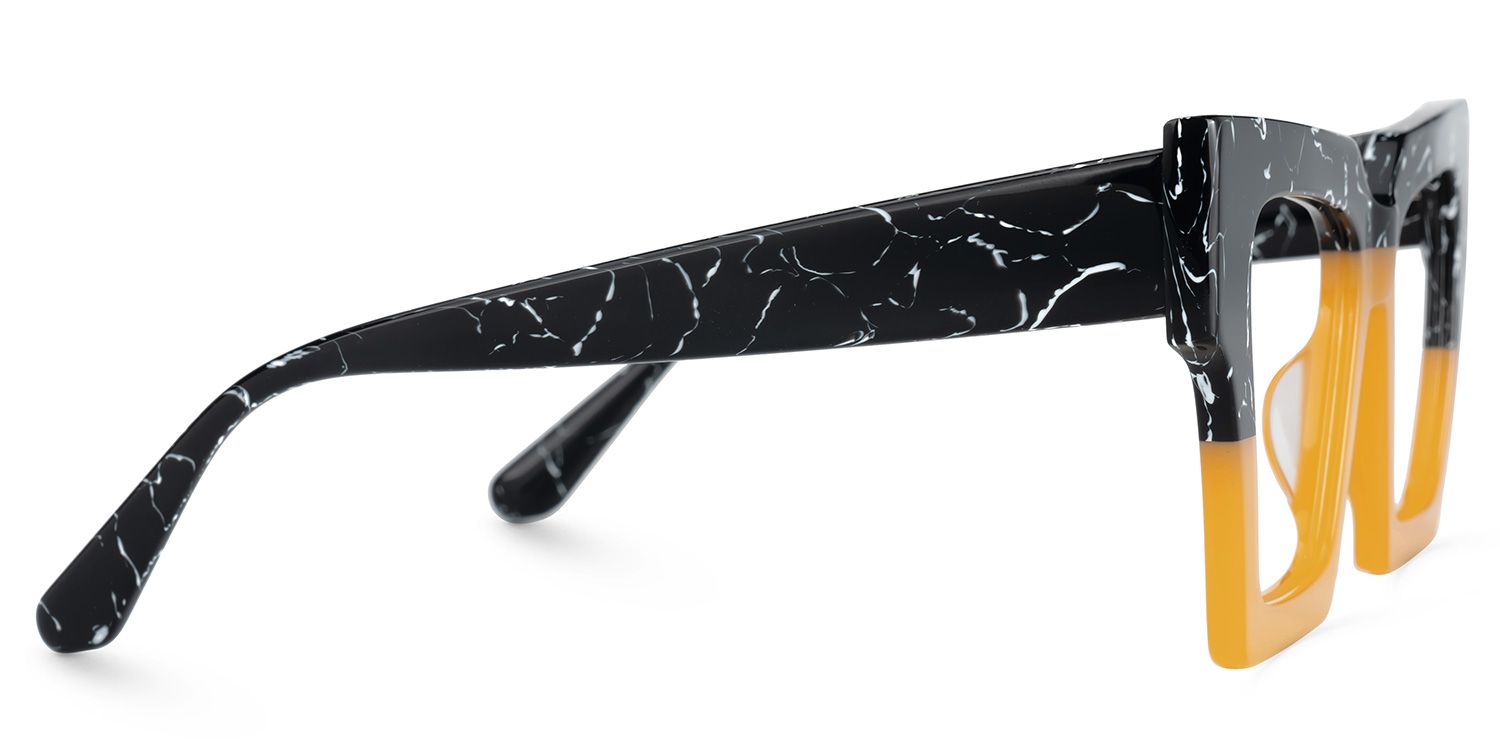 Eleora - Square Brown/Tortoise Eyeglasses by Vooglam - Product View 4