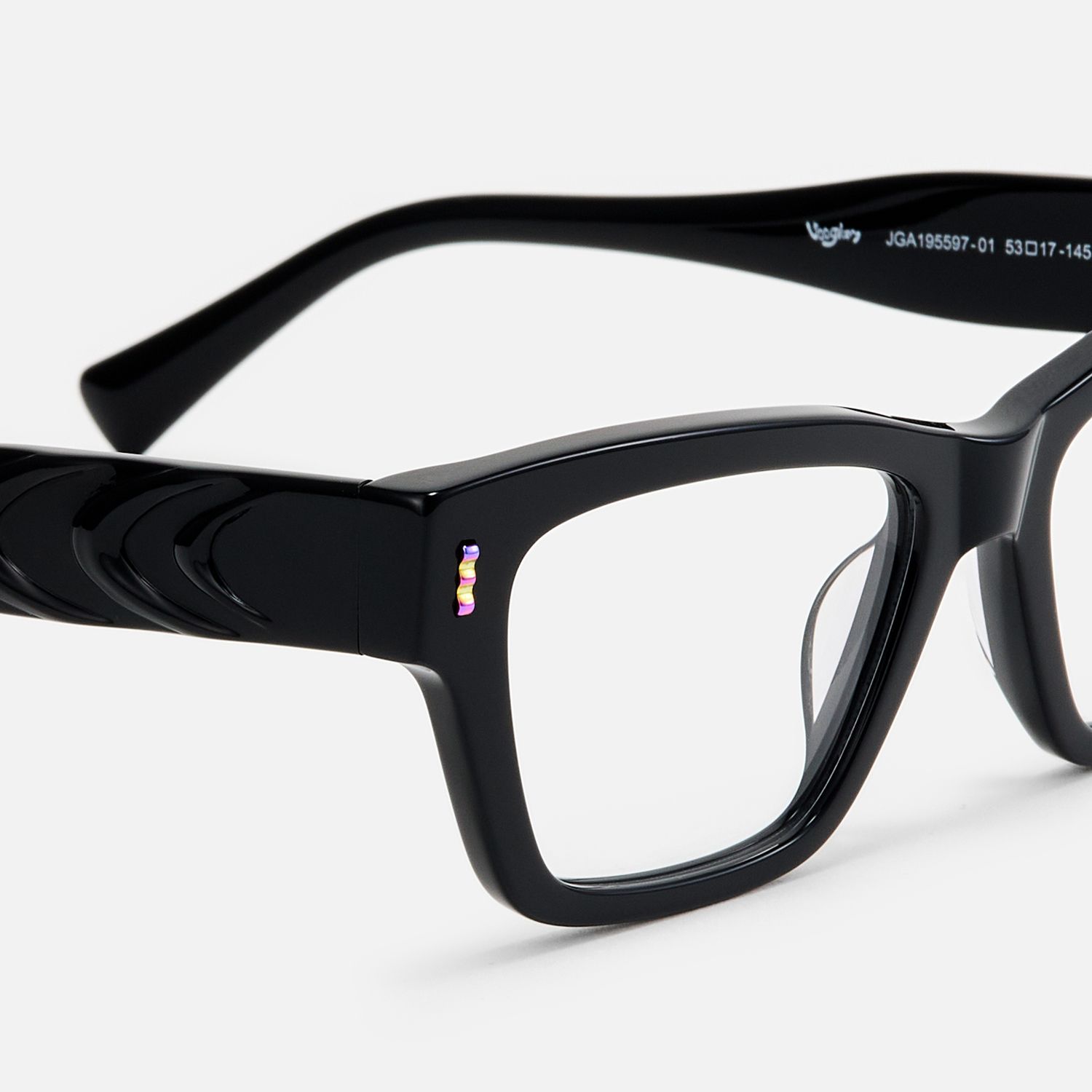 Surreal - Rectangle Black Eyeglasses product detail 4