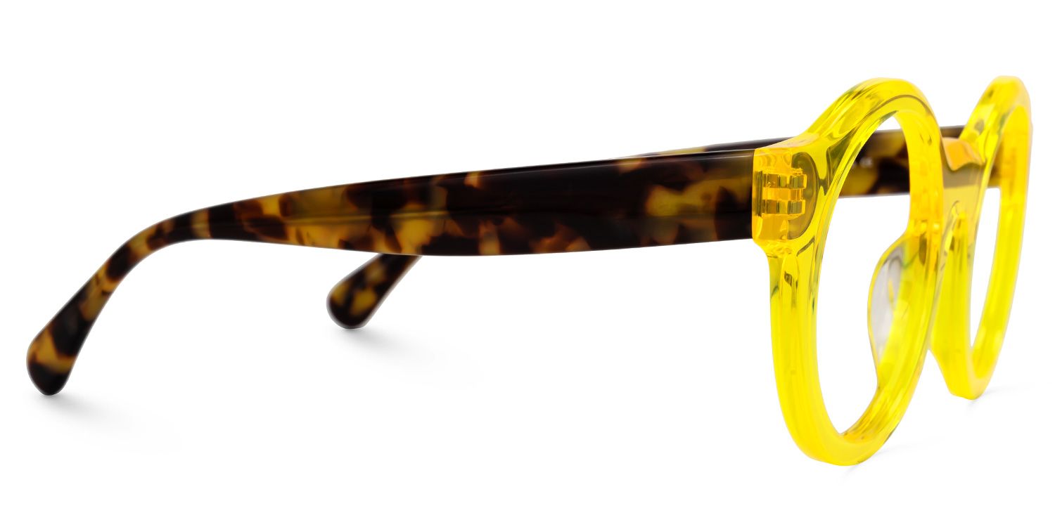 Elefteria - Round Yellow Eyeglasses | Vooglam 4