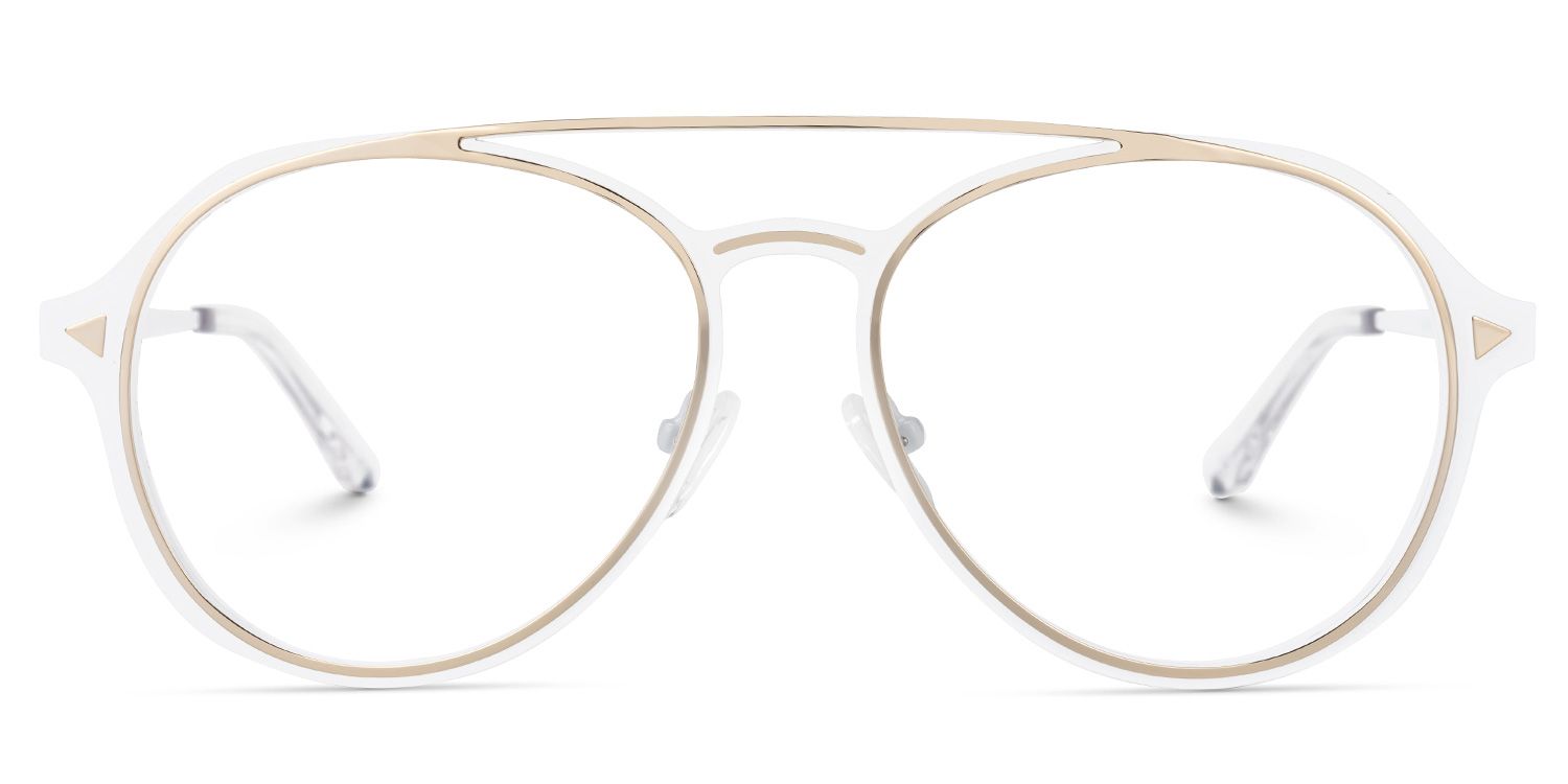 Ellasyn - Aviator Yellow Eyeglasses | Vooglam Angle View