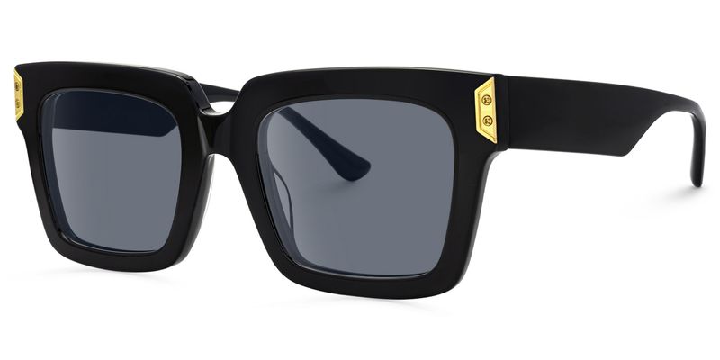 Daiane - Square Black Sunglasses
