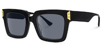 Daiane - Square Black Sunglasses - 2