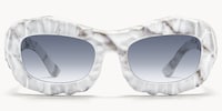 The Geologist - Geometric White Sunglasses - 1