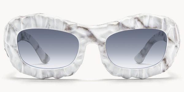 The Geologist - Geometric White Sunglasses