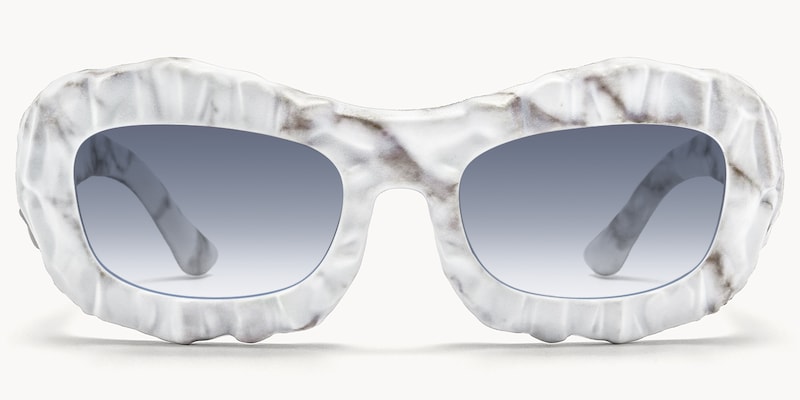 The Geologist - Geometric White Sunglasses