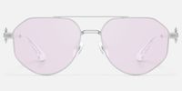 Aegis - Light Purple Tint Aviator Glasses | Vooglam Angle View