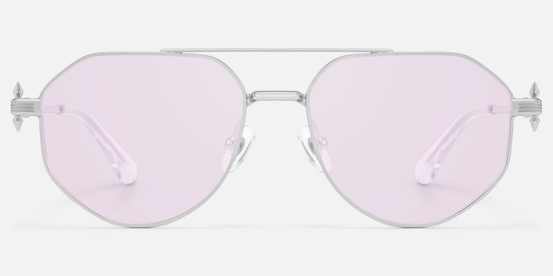 Aegis - Light Purple Tint Aviator Glasses | Vooglam