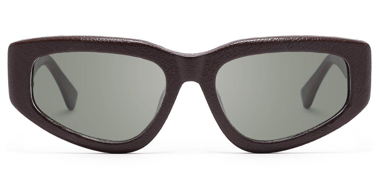 CruzHide - Geometric Brown Sunglasses | Vooglam Product Details 1